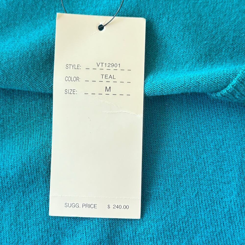 New VERTIGO PARIS Teal‎ Knit Sweater Midi Dress Long Sleeve Women's Sz M - Picture 9 of 14